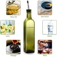 thumbnail image 5 of 2-Piece Glass Olive Oil & Vinegar Dispenser Set – 500ml Bottles with Stainless Steel Pourers, 4 Labels, Brush & Funnel, Kitchen Cruet Set, 5 of 15