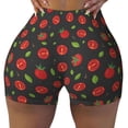 thumbnail image 2 of Balery Tomatoes1 Pantalones cortos de entrenamiento estampados para mujer, sin costuras, ajustados, para gimnasio, yoga, correr, deportes, ejercicio activo, fitness.-X-Large, 2 of 8