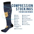 thumbnail image 2 of FORMRS Womens Knee High Socks Casual Long Thick Travel Daily Wear, 1 Pair, Orange Cat Planet, 2 of 6