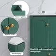 thumbnail image 3 of 48"Bathroom Vanity, Bathroom Storage Cabinet with 4 Soft close doors and 2 drawers, Freestanding Bathroom Vanities with Sink, Green, 3 of 9