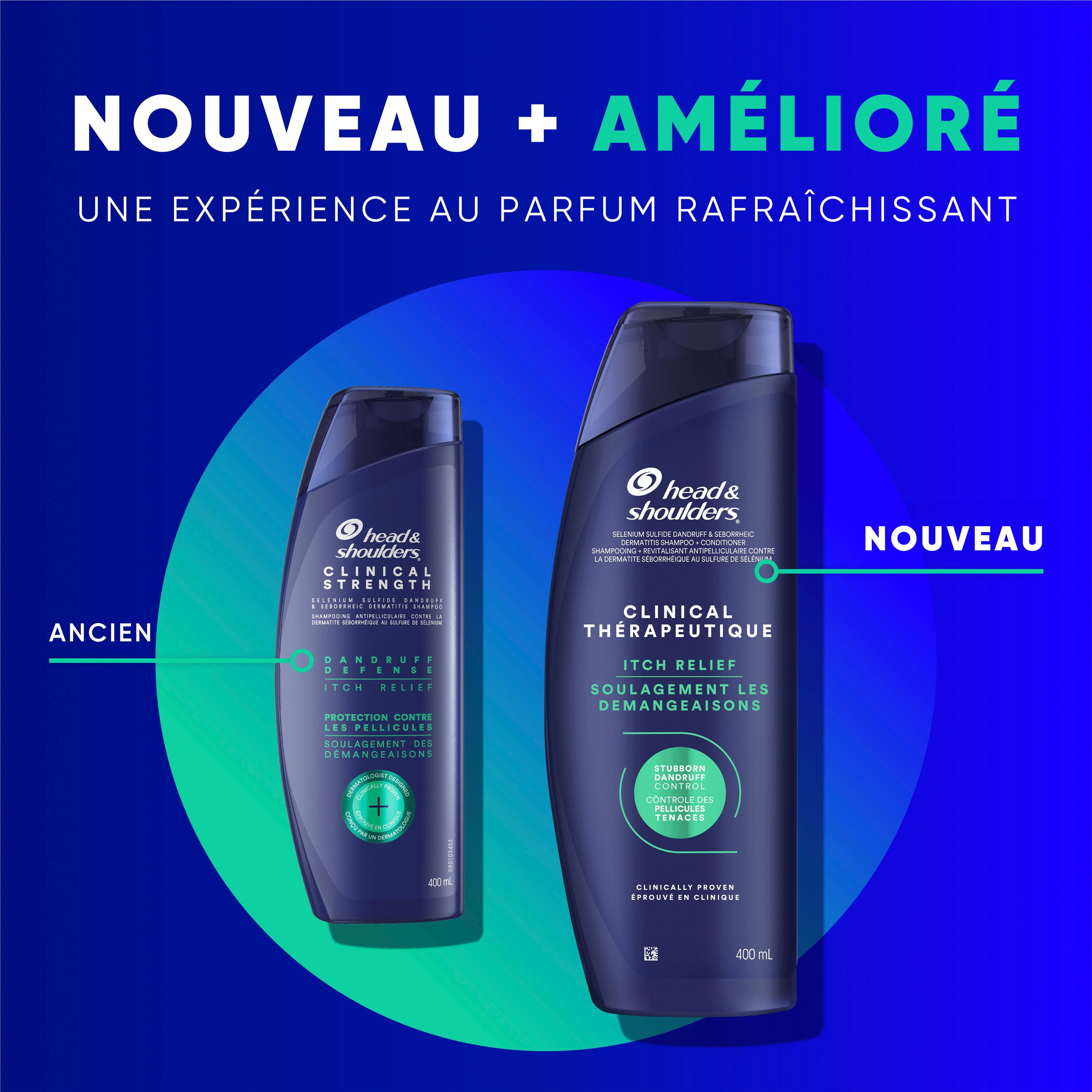 Head & Shoulders Clinical Strength Dandruff Defense Intensive Itch Relief Shampoo, 400 mL