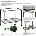 thumbnail image 3 of Renwick 47'' Flight Cage with Rolling Stand Slide-out Tray, Black, 3 of 10