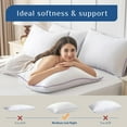 thumbnail image 6 of Pillows Standard Size Set of 4, Cooling and Supportive Bed Pillows with Super Soft Down Alternative Fill, Luxury Fluffy Hotel Quality for Side, Back and Stomach Sleepers, 6 of 12