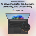 thumbnail image 4 of LG gram AI Powered Laptop 17.0in Touchscreen LCD WQXGA Display (Intel Ultra 7-258V, 32GB LPDDR5X, 2TB PCIe SSD, Intel Arc, Backlit KB, Fingerprint, 2 Thunderbolt 4, WiFi 7, Win 11 Home) w/USB-C Dock, 4 of 7