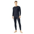 thumbnail image 2 of Zimjoy Thermal Underwear Long Johns for Men Fleece Lined Thermals Bottom Top Sets Skiing Base Layer Thermal Underwear for Winter Ski, Navy L, 2 of 5