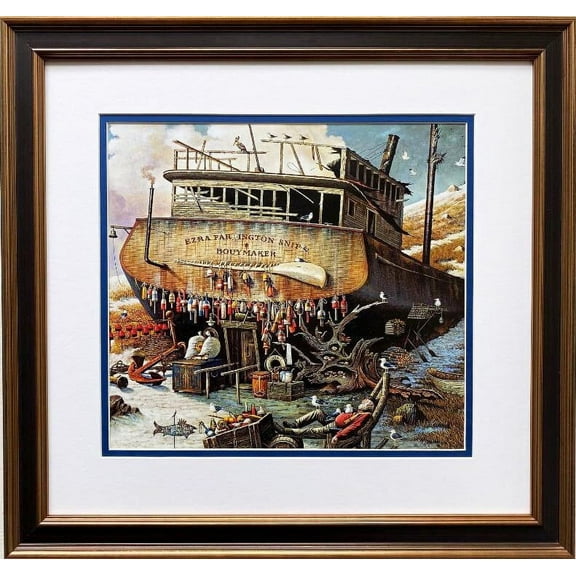 Charles Wysocki "Where the Buoys Are" (detail) New CUSTOM FRAMED Art Generic