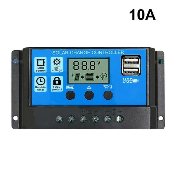 10A solar controller light time control solar charge and discharge controller