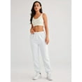 thumbnail image 2 of XINQIHANG Pantalon de Jogging Décontracté en Molleton pour Femmes Taille Haute, 2 of 6