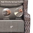 thumbnail image 6 of Jentlehouse 4-Piece Outdoor Swivel Chairs, Patio All-Weather Brown Wicker Rocker Glider Chairs with Gray Cushions for Balcony Poolside Deck Garden, 6 of 11