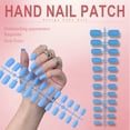 thumbnail image 3 of RAGUPEL 24Pcs Glue on Nails for Women,Light Blue Short Nail Tips,Matte Surface Press on Nails Long,Stick on Nails for Women for Daily Life,Style3, 3 of 7