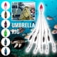 thumbnail image 1 of Xihbxyly Aparejo Tipo Paraguas de 5 Brazos, Brazos de Alambre Flexibles, Eslabones Giratorios para Facilitar La Fijación Del Señuelo, Simula Bancos de Peces Carnada, Pesca En Agua Salada y Trucha, 20, 1 of 2