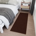 thumbnail image 6 of Ottomanson Solid Kitchen Runner Rug 1'10" x 6' - Non Slip Low Pile Carpet, Brown, 6 of 14