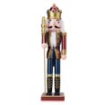 thumbnail image 1 of Cascanueces de Navidad Arlinal King 38 cm de madera con cetro, 1 of 6