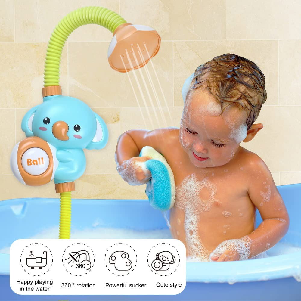 Cute Baby Bath Toy, Shower Head Tub Toy, Electric Automatic Water Spray Toy, Gift for Boys Girls Cute Baby Bath Toy, Shower Head Tub Toy, Electric Automatic Water Spray Toy, Gift for Boys Girls