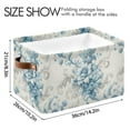 thumbnail image 3 of Elegant Baroque Floral Flowers Storage Bins with Handle Fabric Organizer Basket Foldable Box 2 Pack 14.2x10.2x8.3, 3 of 8