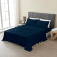 thumbnail image 2 of Refurbished Sleepdown SDS6104 Cotton Jersey Knit Sheet Set, 100% Cotton, Navy, Queen, 2 of 4