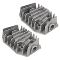 thumbnail image 4 of 2Pcs Compresseur d'Air Culasse 4/3/5P Aluminium Raccords Couvercle de Refroidissement 48mm x 72mm, 4 of 14