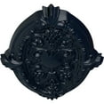 thumbnail image 3 of Ekena Millwork 26 3/8"W x 17 1/4"H x 1 3/4"P Marcella Ceiling Medallion (Fits Canopies up to 3"), Hand-Painted Midnight Dream, 3 of 4
