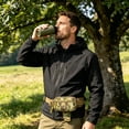 thumbnail image 4 of 10"x7.5" Quick Access Concealed Waist Bag, Multi-Pocket Crossbody Fanny Pack with Adjustable Strap, Water Resistant Lightweight Chest Sling Bag for Travel Hiking Cycling Daily Use (Brown), 4 of 6