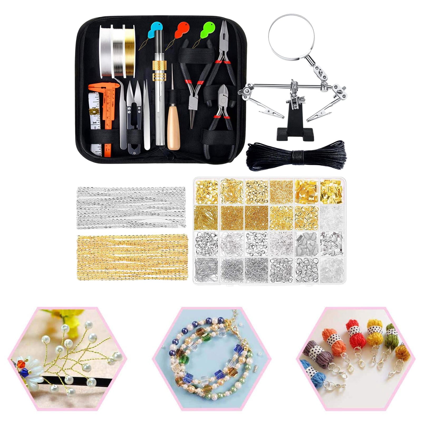 FVDPWYE Jewelry Making Kit Earrings Findings DIY Craft Supplies Black Pliers