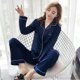 thumbnail image 1 of Pijamas de marca de lujo para mujer, conjunto de pijamas de satén para pareja, de manga larga, talla grande 5XL, otoño, 1 of 2