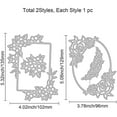 thumbnail image 6 of 2Pcs Flower Rectangle Frame Cutting Die Metal Flower Oval Border Die Cuts Embossing Stencils Template, 6 of 8