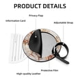 thumbnail image 4 of Marble 2pcs PU Leather Round Bag Tags with Privacy Cover and Name ID Tag - Suitcase Tags for Travel Luggage, Handbags, Backpacks, School Bags, 4 of 6