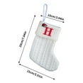 thumbnail image 3 of CuiLiyq Christmas Stockings with Initials, 7.8 Inches Small Embroidered Letter Knit White Christmas Stocking, for Family Holiday Decorations and Xmas Tree Fireplace ( H ), 3 of 5
