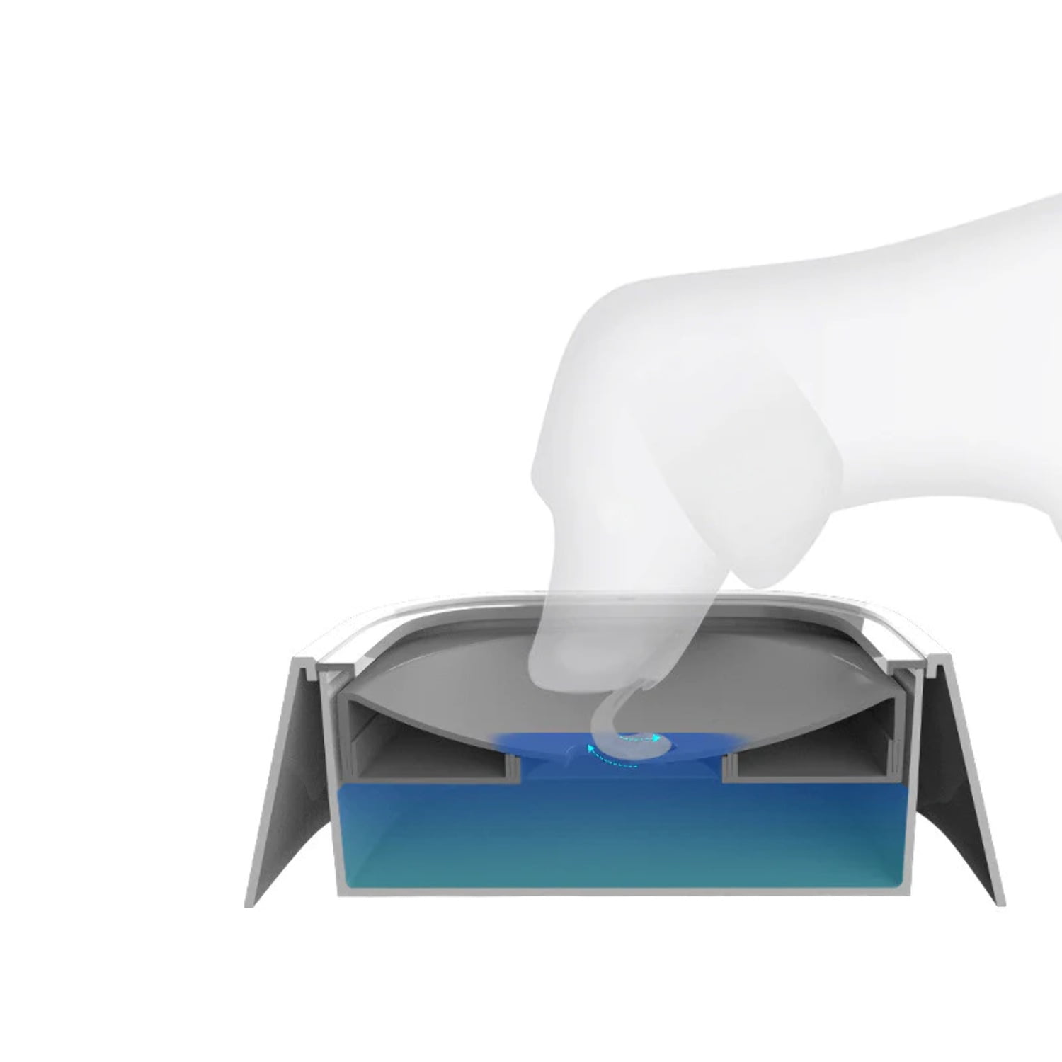 1.5L Cat Dog Water Bowl Carried Floating Bowl Anti-Overflow Slow Water Feeder Dispenser Pet Fountain ABSPP Dog Supplies