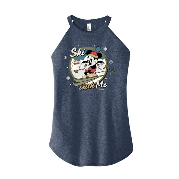 Disney Standard - Ski With Me - Juniors High Neck Tank Top