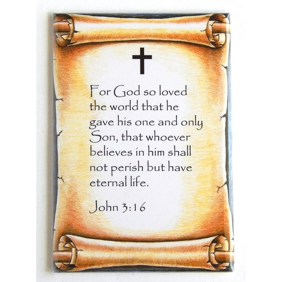 Bible Verse Fridge Magnet (2.5 x 3.5 inches)