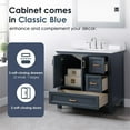 thumbnail image 6 of Isla 36" Marble Countertop Single Vanity w/Mirror - Classic Blue, 6 of 10