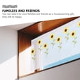 thumbnail image 4 of Cortinas cortas para dormitorio, diseño de girasoles, para ventana, color blanco, poliéster, 4 of 6