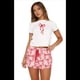 thumbnail image 1 of Conjunto de Pijama para Mujer Y2K, Conjunto de Pijama para Niña, Camiseta de Corta, Top Corto Estampado y Pantalones Cortos, Conjunto de Pijama de 2 Piezas. Rosa M, 1 of 6