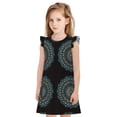 thumbnail image 1 of Vsdgher Mandala pour Filles Chemises de Nuit Manches Courtes à Volants Robe de Nuit Pyjama pour Fête Pyjama-TTG, 1 of 6