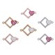 thumbnail image 3 of 1 piezas cuadradas conectores de corazón resultados de la joyería Charm Rose Gold + Red Sunnimix Encantos de conectores de corazón, 3 of 8