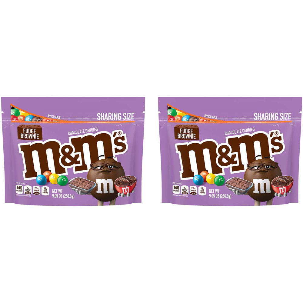 M&M'S Fudge Brownie Share Size Chocolate Candy, 2.83 oz (10040000555442)
