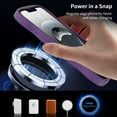 thumbnail image 2 of for iPhone 16e Case Compatible with MagSafe, Wave Texture Frame Ultra Slim Back Cover, TPU+PC Hybrid Anti-Scratch Shockproof Protective Case, Lightweight & Anti-Fingerprint, Darkpurple, 2 of 6