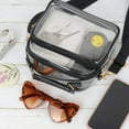 thumbnail image 6 of Trendy Clear Transparent Women's Shoulder Bag with Iridescent Trim, 6 of 7