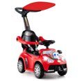 thumbnail image 1 of Gymax 3-in-1 Sliding Walker w/ Adjustable Canopy Horn Music & Light for Boys & Girls Red, 1 of 10