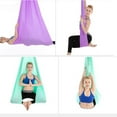 thumbnail image 3 of BIRLON Aerial Yoga Swing Set with Hardware, Elastic Hammock Yoga for Beginners and Professional(Purple), 3 of 7