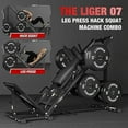 thumbnail image 2 of Kojooin GMWD Leg Press Hack Squat Machine Combo, Leg Exercise Machine with Linear Bearing, Home Gym Leg Day Equipment, 2 of 7