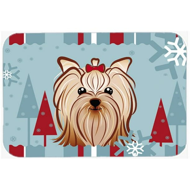 Winter Holiday Yorkie Yorkishire Terrier Kitchen Bath Mat 44 24 X 36 In Walmart Com Walmart Com