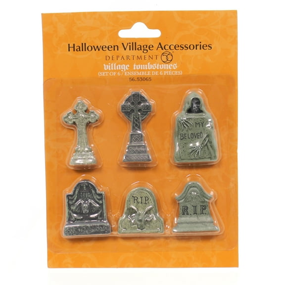 Department 56 Halloween Village Tombstone Accessory MINI Figurines Set 5653065