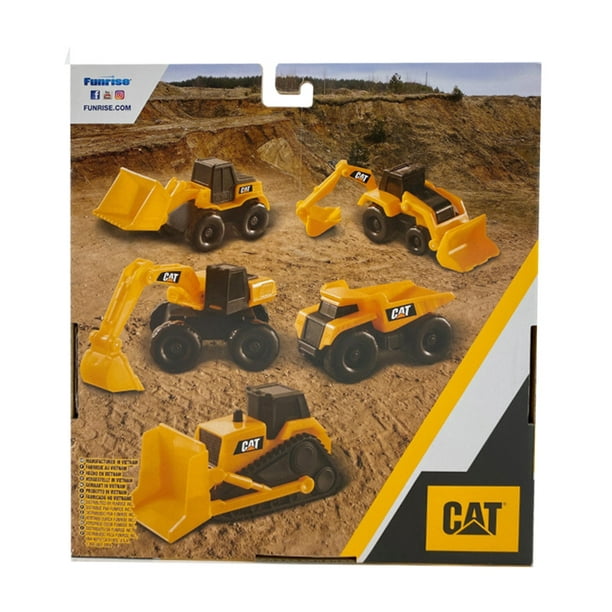 Funrise CAT Toy Little Machines Construction Toys 5 Pack Includes 1 each 3.5 Inch Dump Truck Excavator Wheel Loader Bulldozer and Back Hoe Walmart