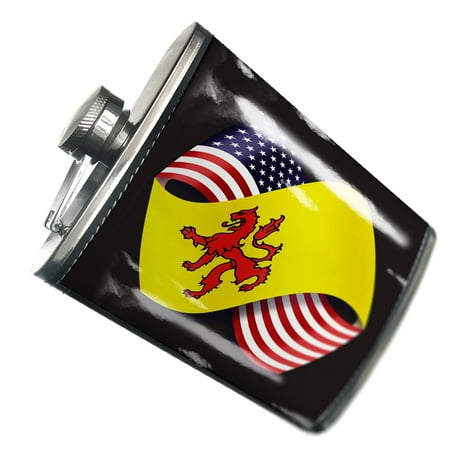 

NEONBLOND Flask Friendship Flags USA and South Holland (Zuid-Holland) region Netherlands