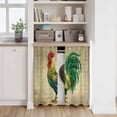 thumbnail image 6 of Vintage Rooster Kitchen Curtain for Berdoom Living Room Cafe 54 Inch Length, Farmhouse Retro Animals Elegant Tiers Curtains Light Filtering Drapes Rod Pocket Window Treatment 2 Panels 52"Wx54"L, 6 of 8