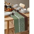 thumbnail image 6 of Sage Green Brown Flowers Table Runner Cotton Linen 72 Inch Holiday Dresser Scarves, Classic Botanical Art Elegant Tablerunner for Kitchen Coffee Dining Bedroom Dinner Scarf Décor 13''x72'', 6 of 9