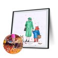 thumbnail image 1 of Cuadros Decorativos 5D bricolaje taladro redondo completo diamante pintura Paddington oso decoración del hogar arte artesanal Tmvgtek embutido en tela, 1 of 8
