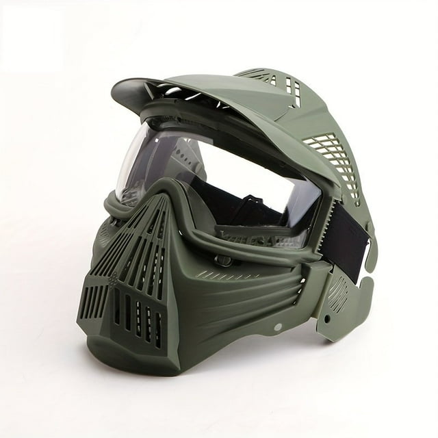 DEBGFS Masque Intégral de Protection pour Paintball et Airsoft avec Lunettes Résistantes aux Impacts - Idéal pour la Chasse BB CS Jeu Paintball Motocross et Ski